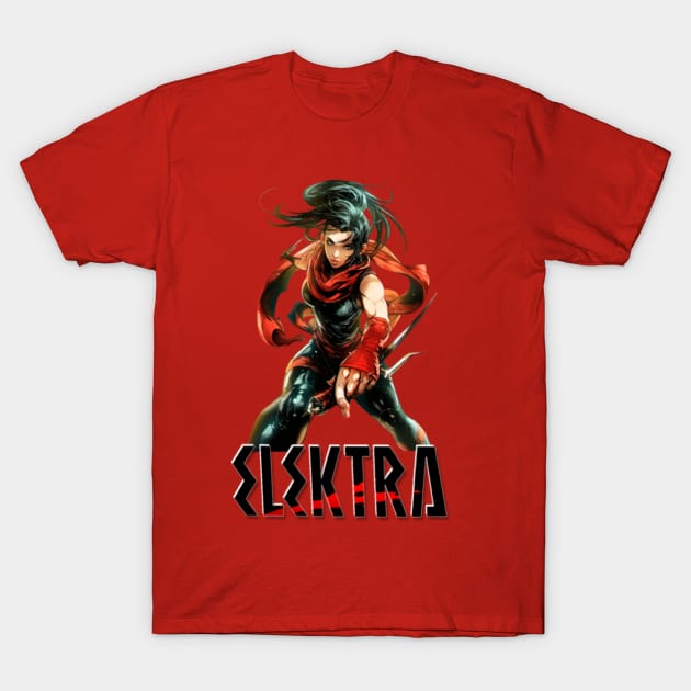 Elektra (MARVEL Battle Lines) T-Shirt by DaisyTheQuake